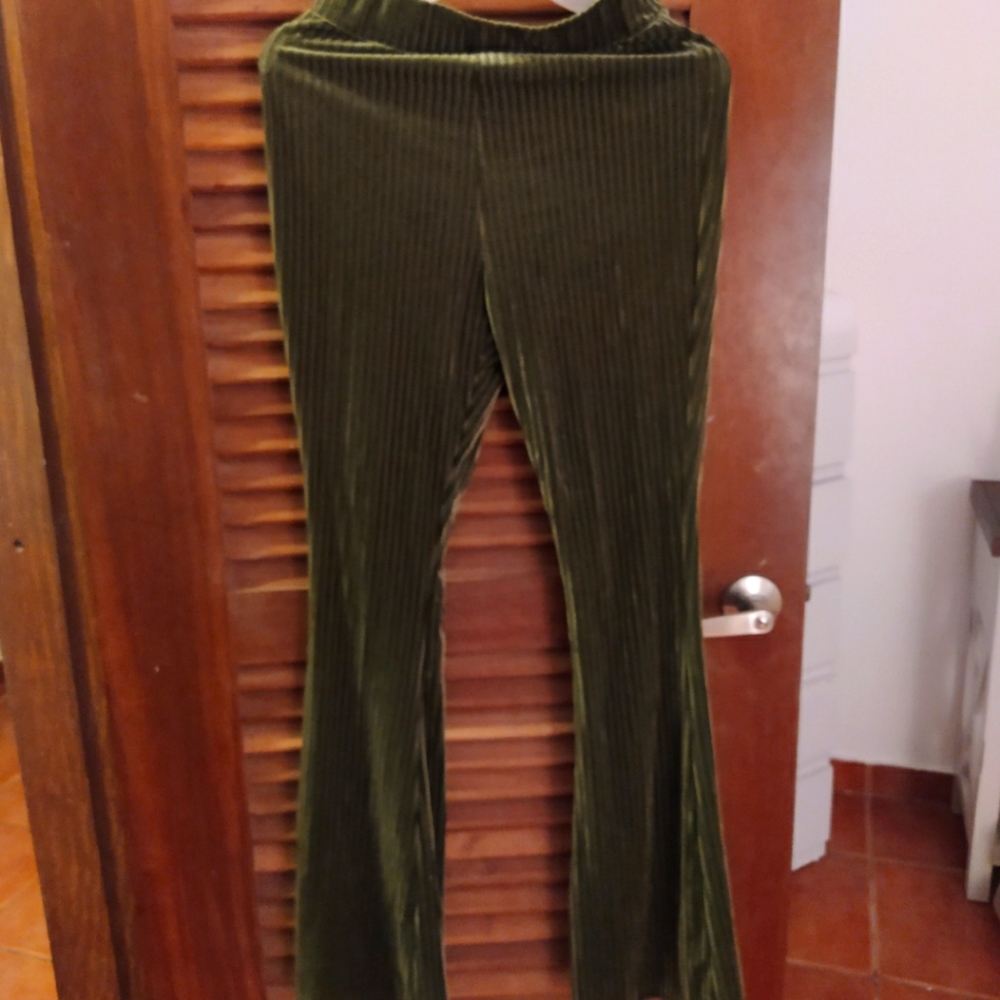 Velvet Green Shein Medium Bell Bottom Pants